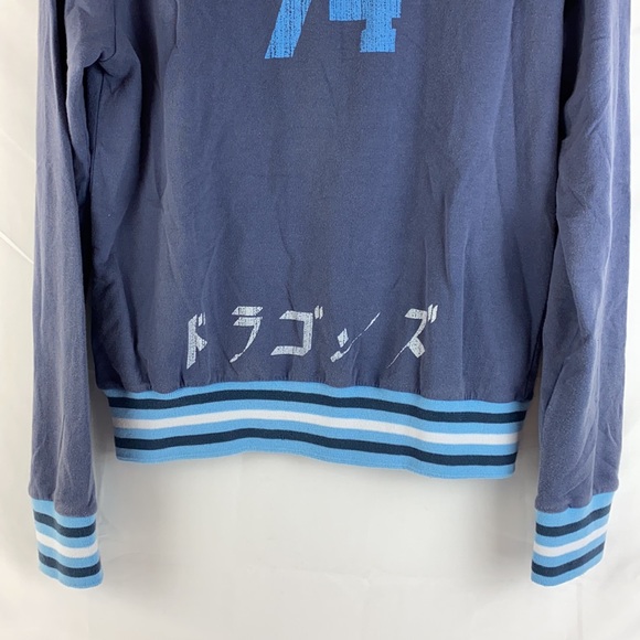 BB London Hipster Logo Bomber Jacket Size 2-M Snap Front - Picture 11 of 16